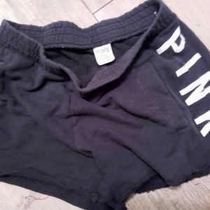 Pink fleece shorts